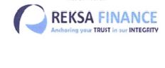 Trademark REKSA FINANCE ANCHORING TRUST IN OUR INTEGRITY + LOGO