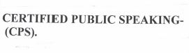 Trademark CERTIFIED PUBLIC SPEAKING (CPS).