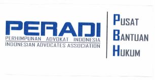 Trademark PERADI PUSAT BANTUAN HUKUM + LOGO