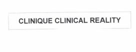 Trademark CLINIQUE CLINICAL REALITY