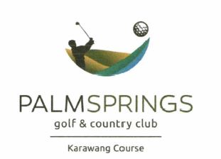 Trademark PALMSPRINGS Golf & Country Club Karawang Course + Lukisan/Logo