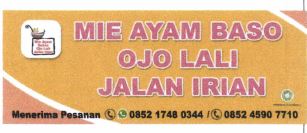 Trademark MIE AYAM BAKSO OJO LALI JALAN IRIAN