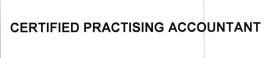 Trademark CERTIFIED PRACTISING ACCOUNTANT