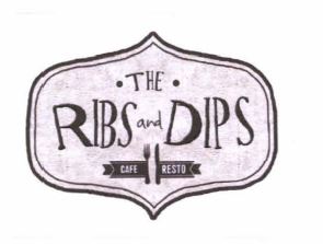 Trademark THE RIBS and DIPS CAFE RESTO + LOGO