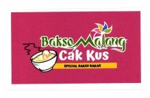 Trademark BAKSO MALANG CAK KUS + LOGO