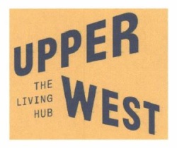 Trademark UPPER WEST The Living Hub + Lukisan/Logo