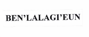 Trademark BEN'LALAGI'EUN + LOGO