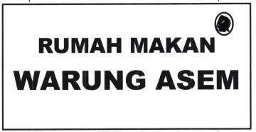 Trademark RUMAH MAKAN WARUNG ASEM