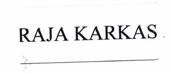 Trademark RAJA KARKAS