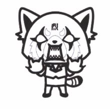 Trademark Aggretsuko (lukisan angry face)