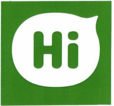 Trademark Hi + Logo Putih