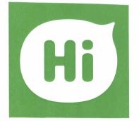 Trademark Hi + Logo Putih