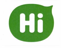 Trademark Hi + Logo Hijau