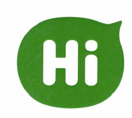 Trademark Hi + Logo Hijau