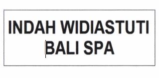 Trademark INDAH WIDIASTUTI BALI SPA