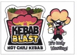 Trademark KEBABBLAST HOT CHILI KEBAB IT'S TRULY BLASTING!