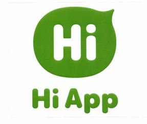 Trademark Hi App + Hi Logo Hijau