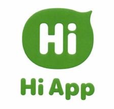 Trademark Hi App + Hi Logo Hijau