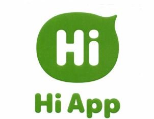 Trademark Hi App + Hi Logo Hijau