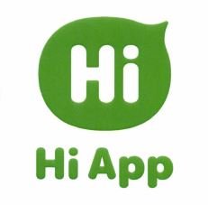 Trademark Hi App + Hi Logo Hijau