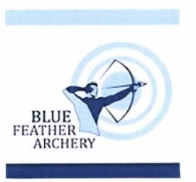 Trademark BLUE FEATHER ARCHERY + LOGO