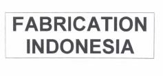 Trademark FABRICATION INDONESIA