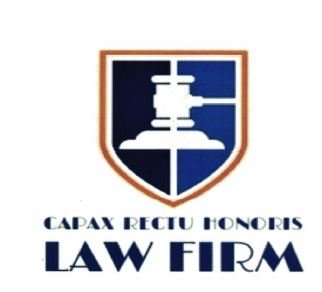 Trademark CAPAX RECTU HONORIS LAW FIRM + LOGO