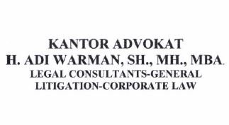 Trademark Kantor Advokat H. Adi Warman, SH., MH., MBA.