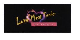 Trademark LOVE MEAT TENDER STEAK & SOSIS + LUKISAN