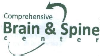 Trademark COMPREHENSIVE BRAIN & SPINE CENTER