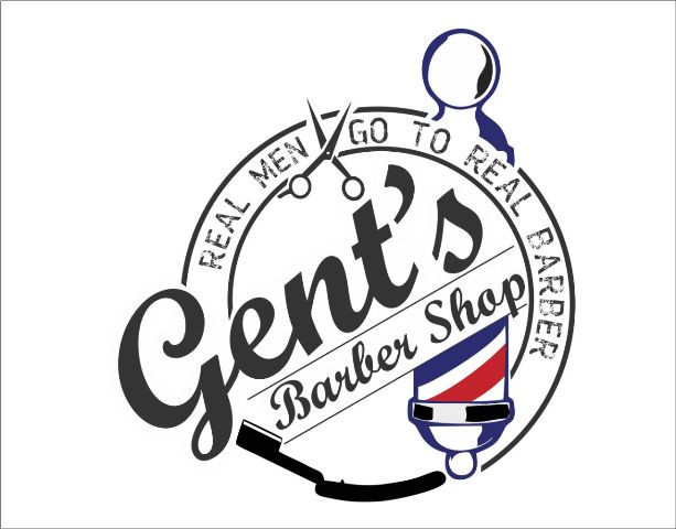 Trademark GENT'S BARBERSHOP REAL MEN GO TO REAL BARBER + LUKISAN