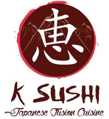 Trademark K Sushi - Japanese Fusion Cuisine + Logo Huruf Jepang