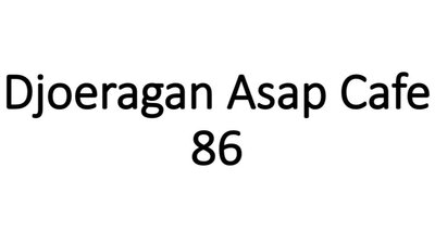 Trademark Djoeragan Asap Cafe 86