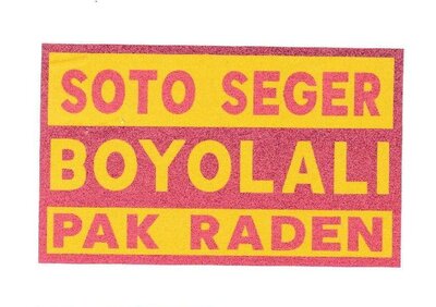 Trademark SOTO SEGER BOYOLALI PAK RADEN