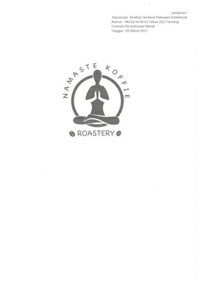 Trademark NAMASTE KOFFIE (ROASTERY)