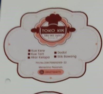 Trademark TOKO KUE SRI YANTI (YIK)