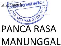 Trademark PANCA RASA MANUNGGAL