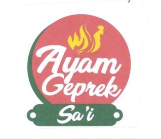 Trademark AYAM GEPREK SA'I + LOGO