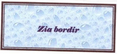 Trademark ZIA BORDIR