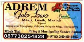 Trademark ADREM GULA JAWA