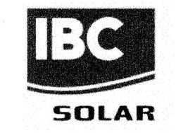 Trademark IBC SOLAR