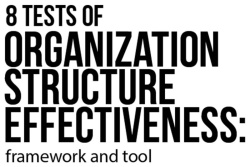 Trademark 8 TESTS OF ORGANIZATION STRUCTURE EFFECTIVENESS : framework and tool + Lukisan/Logo