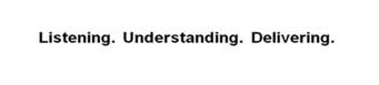 Trademark LISTENING. UNDERSTANDING. DELIVERING. (STYLIZED)