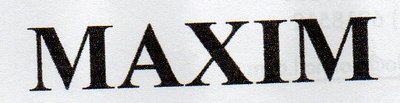 Trademark MAXIM