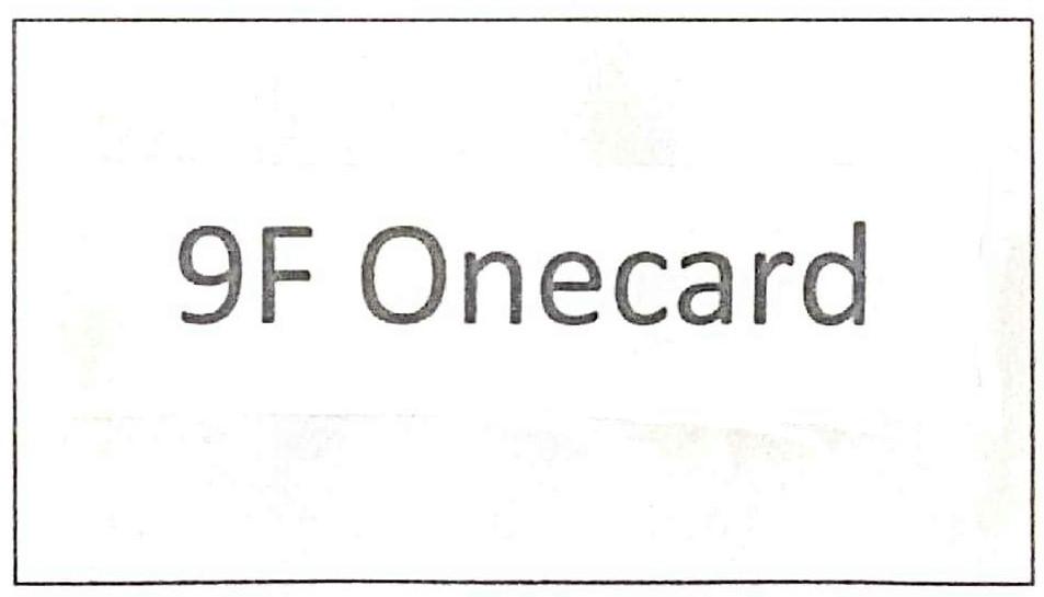 Trademark 9F Onecard