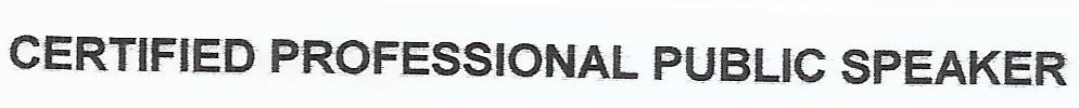 Trademark CERTIFIED PROFESSIONAL PUBLIC SPEAKER