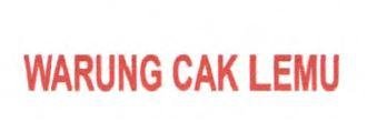 Trademark WARUNG CAK LEMU