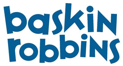 Trademark baskiN robbiNs Logo (stacked) (in blue)