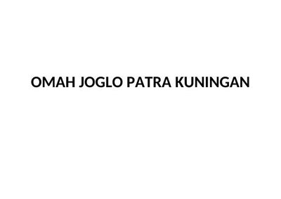 Trademark OMAH JOGLO PATRA KUNINGAN