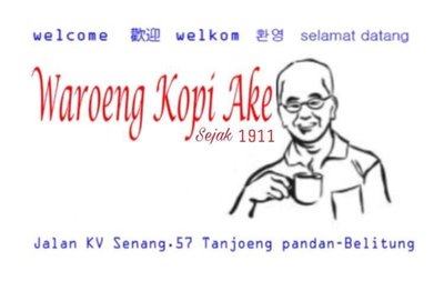 Trademark Waroeng Kopi Ake Belitung sejak 1911